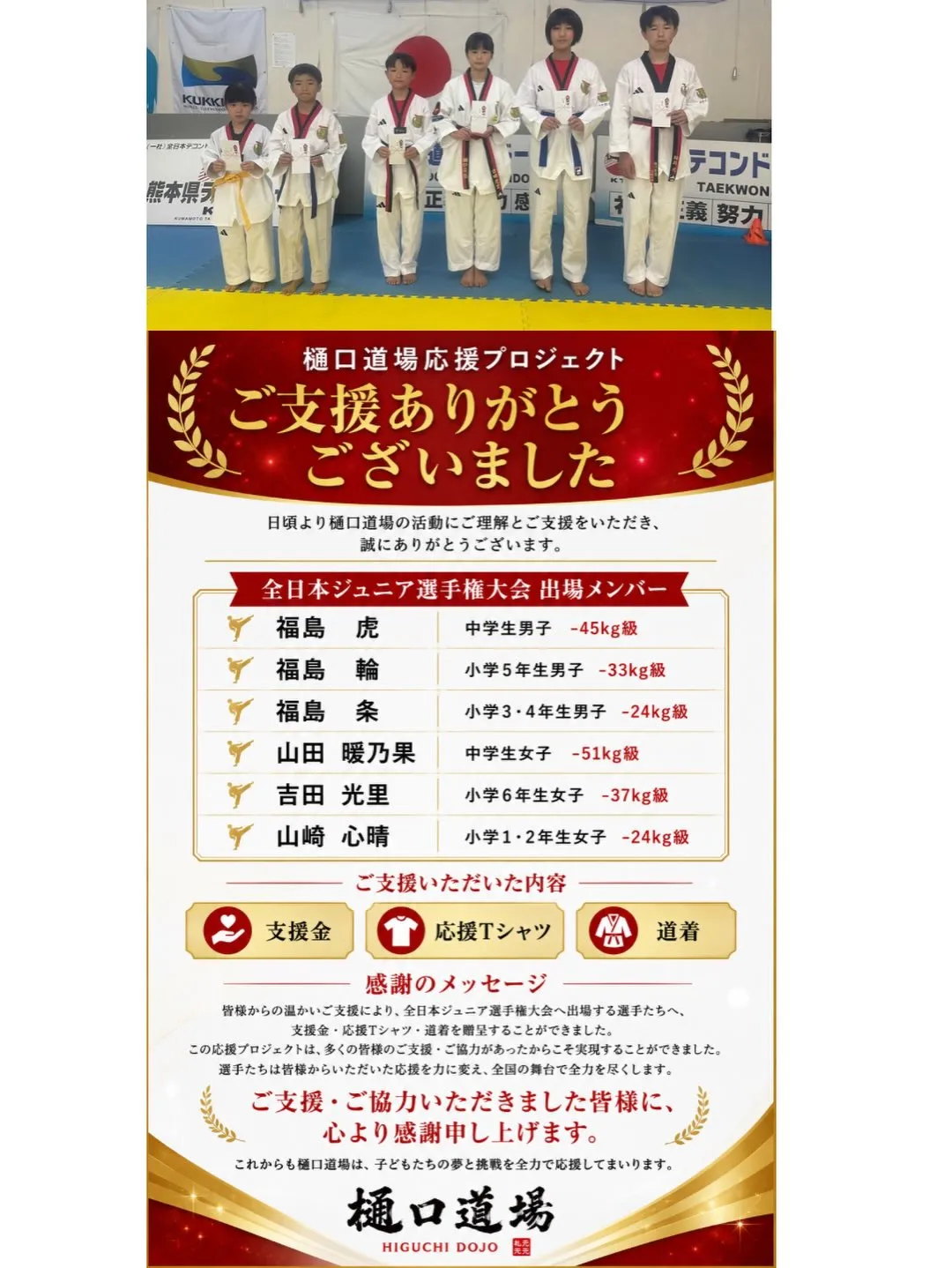 🏆 全日本ジュニア選手権大会 出場! 🥋